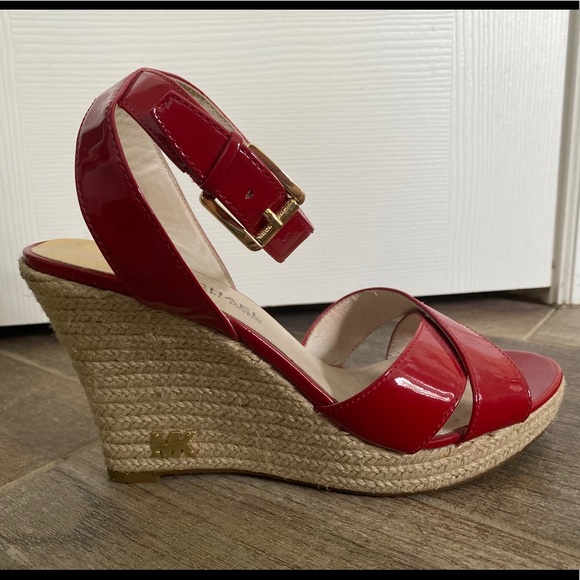 MICHAEL Michael Kors Shoes - MICHEAL Micheal Kors Red patent leather sandals